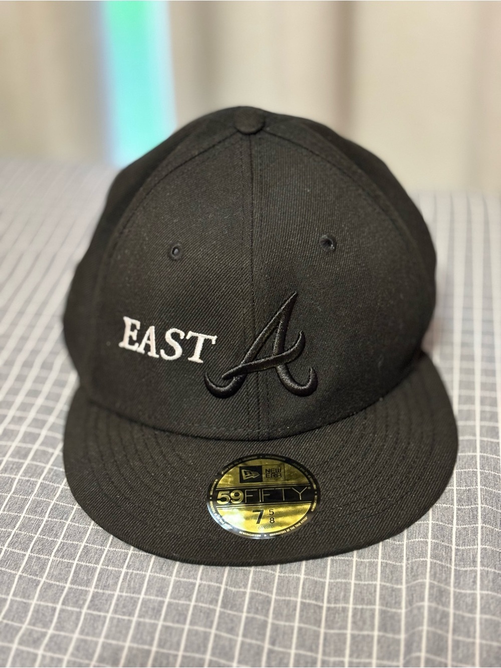 New Era Black EAST Script A 59FIFTY Fitted Hat